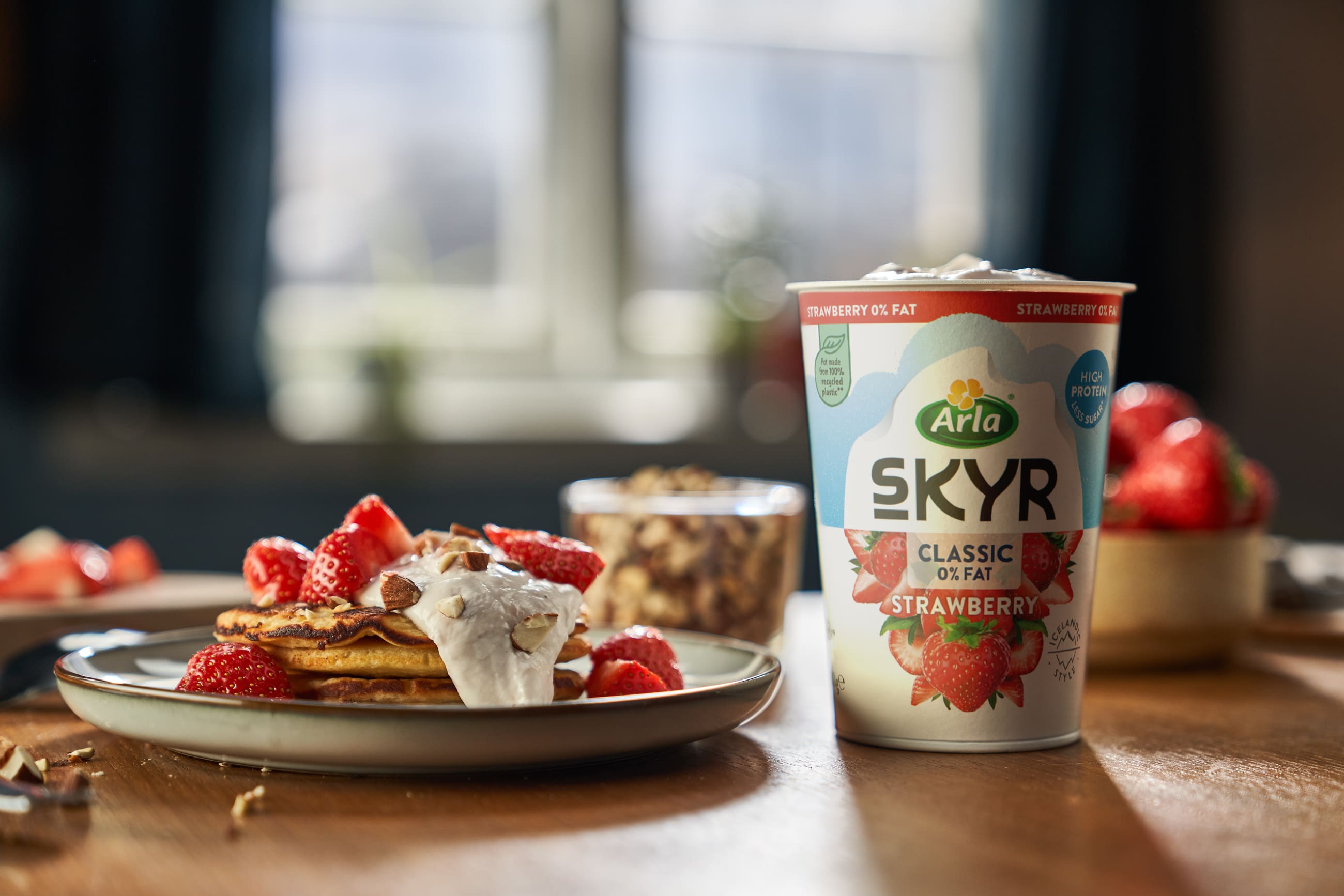Pancakes au Skyr à la fraise Arla