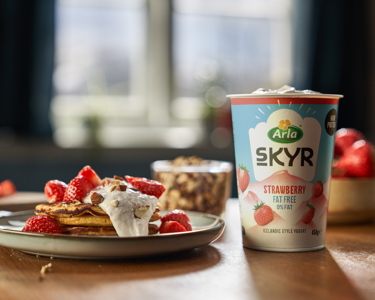 Pancakes au Skyr à la fraise